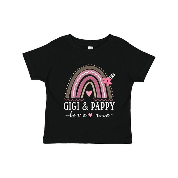 Inktastic Gigi and Pappy Love Me Rainbow Girls Toddler T-Shirt