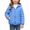 Blue, variant on Winter Puffer Coat with Bear Ears for Boys Girls, Long Sleeve Hooded Zip Up Cotton Outerwear Jacket with Pockets, Hot Pink 10-11 Years
