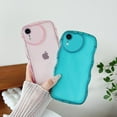 thumbnail image 5 of Compatible with iPhone XR Case(6.1"),Cute Clear Love Case,Love-Heart Camera Frame Wavy Edge Transparent Full Protection Soft TPU Shockproof Sturdy Phone Case Cover for Women Girls,Green, 5 of 13