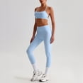 thumbnail image 3 of PISONIC Womens Workout Sets Criss Cross Open Sports Bras and High Waist Leggings Sets Pilates 2 Piece Outfits for Women, 3 of 7