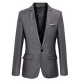 thumbnail image 1 of Plus Size Men's Slim Fit Casual Formal Single Button Jacket Suit Tops, 1 of 2
