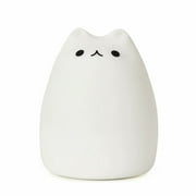 Cute Cat LED Children Night Light Kids Silicone Cat Lamp 8 Single Colors and 7-Color Flashing USB Rechargeable Lighting