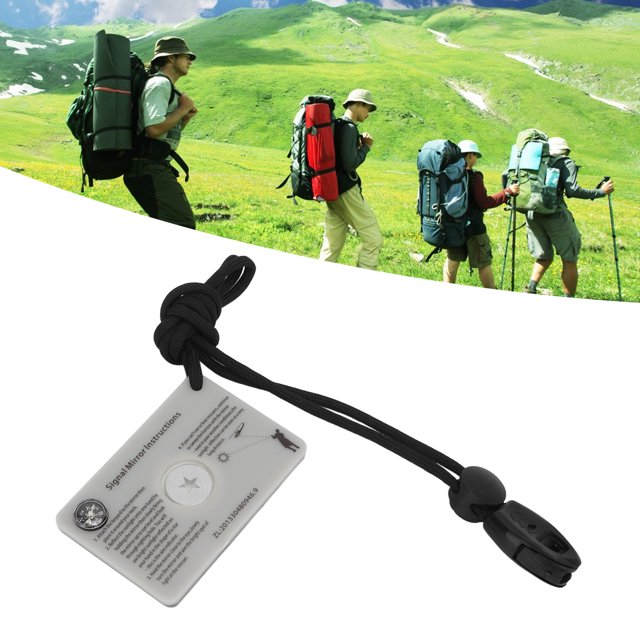 Miroir de Signal Petit Miroir pour Camping en Plein Air Survie Randonnée Signalisation d'Urgence