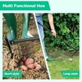 thumbnail image 4 of Hoe Garden Tool, Triangle Hoe Gardening Weeding Tool, 60" Long Handle Heavy Duty Manual Weeder Gardening Hand Tools for Weeding, Digging, Loosening Soil, 4 of 8