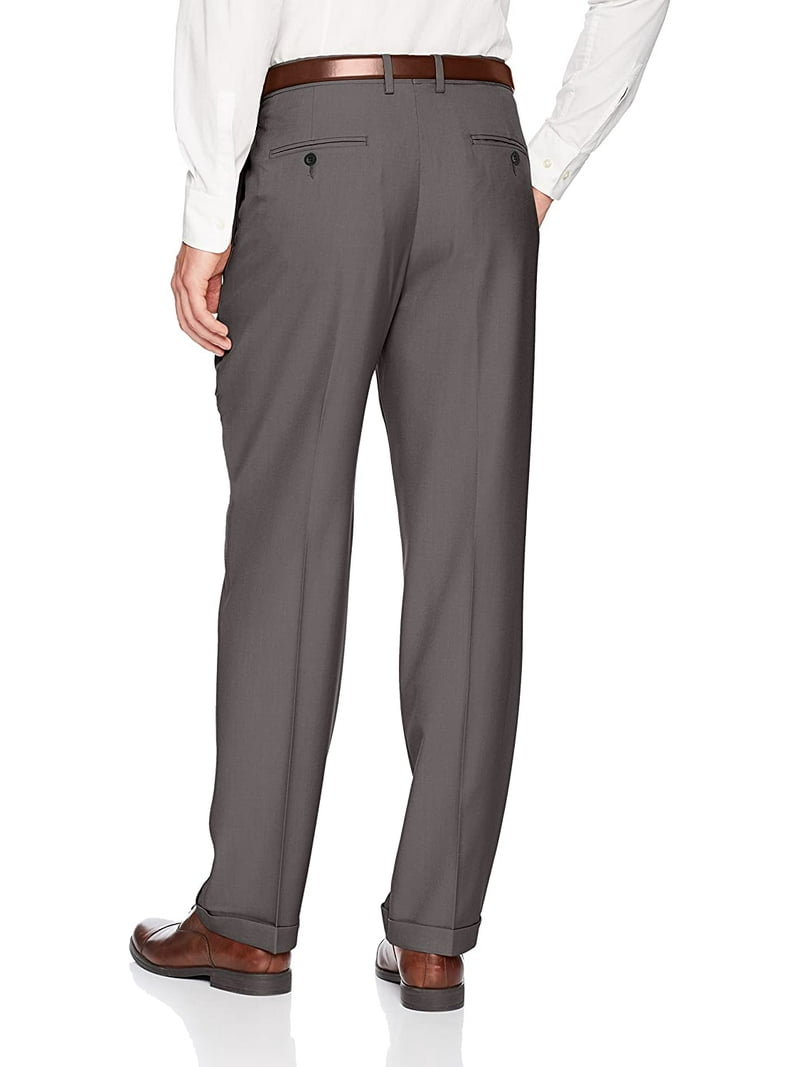 green emerald velvet dress Haggar E-CLO Stria Dress Pants, Flat Front in Blue