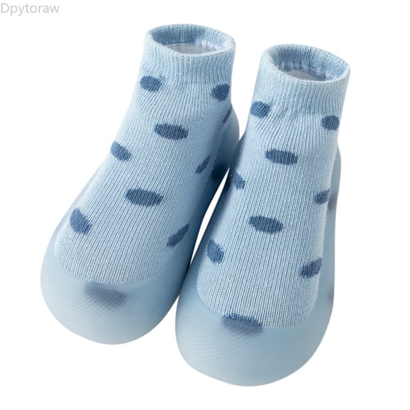 Dpytoraw Spring And Summer Children Infant Toddler Shoes Boys And Girls Socks Shoes Flat Bottom Non Slip Breathable And Comfortable Baby Walking Shoes Size Blue 0-6 Months