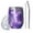 Purple Blue Tie, variant on 12oz Stemless Wine Tumblers Colorful Tie Dye Concentric Circles Vacuum Insulated Stainless Steel Travel Tumbler Cups Mug with Lid and Straw for Champaign,Cocktail,Beer with Cleaning Brush
