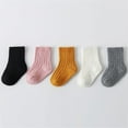 thumbnail image 3 of 0-5T Baby Solid Striped Casual Quarter Socks for Infant Toddler Kid Girls and Boys, 3 of 8