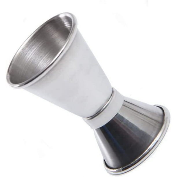 Vaso medidor de alcohol de acero inoxidable de 15/30 ml, vaso medidor de alcohol para cócteles, vaso medidor de ginebra doble, para cócteles de bar, medida de copa de vino (15/30 ml)