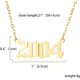 thumbnail image 2 of Collar con colgante de número de año de nacimiento de acero inoxidable con número dorado, collar de cumpleaños, joyería de cadena para mujeres y niñas, 2 of 6