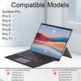 thumbnail image 2 of Surface Pro 7+/7/6/5/4/3 (12.3") Type Cover, Ultra-Slim Bluetooth Keyboard, Multi-Touchpad & 7-Color Backlit，Black, 2 of 8