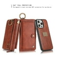 thumbnail image 5 of Wallet Case for iPhone 15 Pro Max, [PU Leather] Detachable 2 in 1 Folio Purse for iPhone 15 Pro Max Credit Card Flip Case Protective with Card Slots, Stand and Magnetic Closure, Brown, 5 of 10