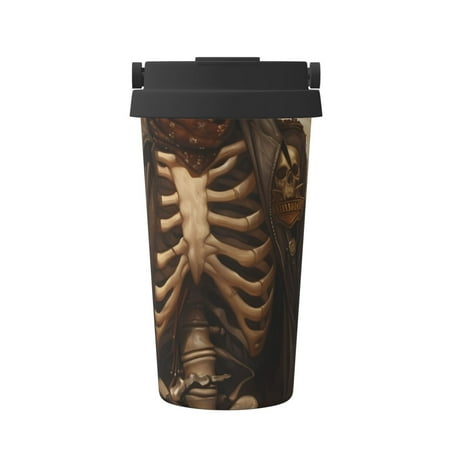 

Junzan Western Skull Cowboy for Stainless Steel Vacuum Insulated Tumbler - Reusable Insulated Cold Brew Iced Coffee Cup Thermos -Gifts for Women Men Him Her