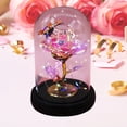 thumbnail image 3 of Luz nocturna LED con cúpula de cristal rosa eterno | Adorno de flor de aluminio preservado | Regalo romántico para mujeres | Decoración luminosa, regalo creativo de vacaciones |, 3 of 7