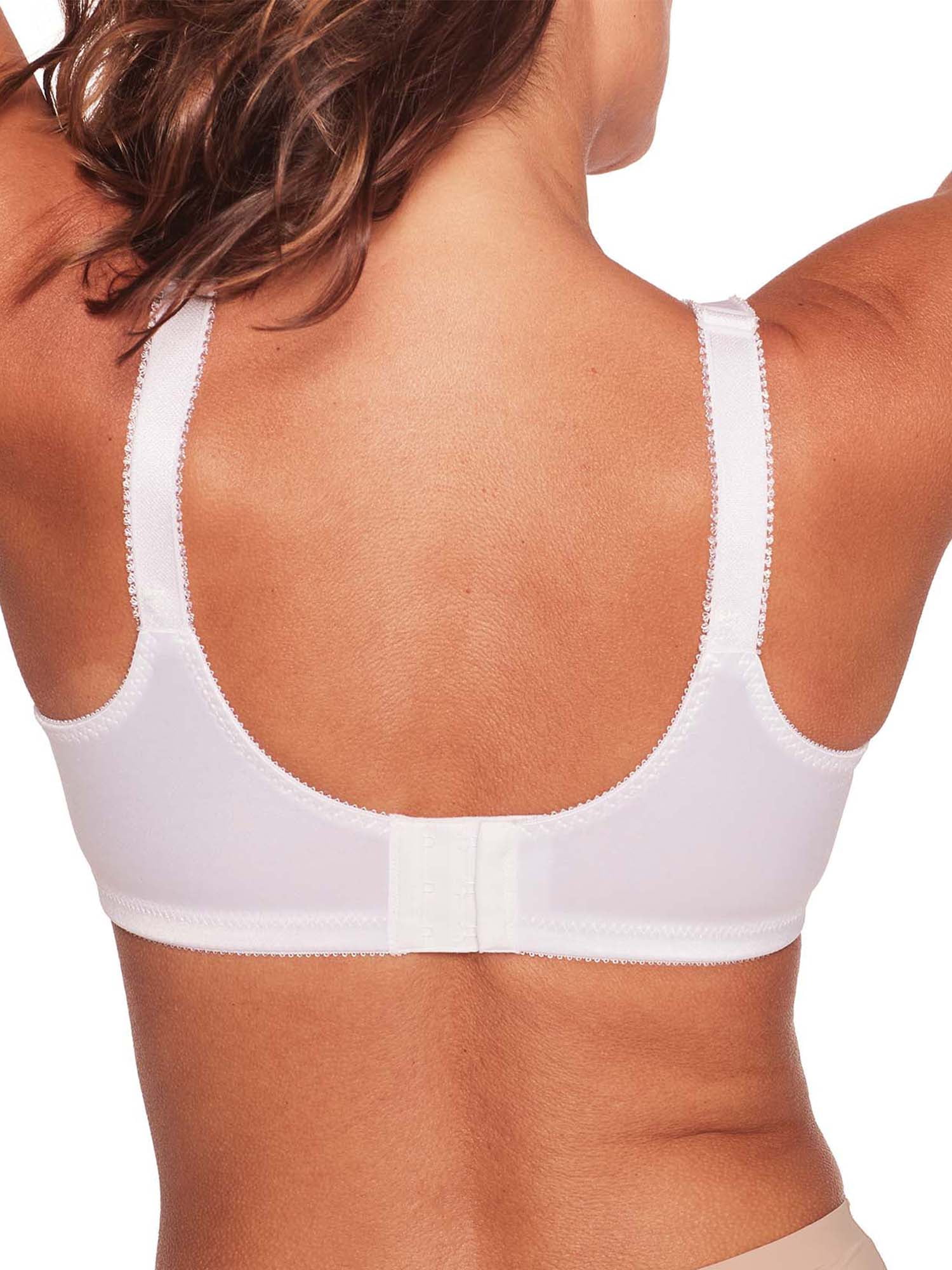 Bali 3820 Double Support Wirefree Bra Size 36C, White 