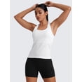 thumbnail image 2 of Musculosa CRZ YOGA sin costuras con espalda nadadora blanca talla grande, 2 of 4
