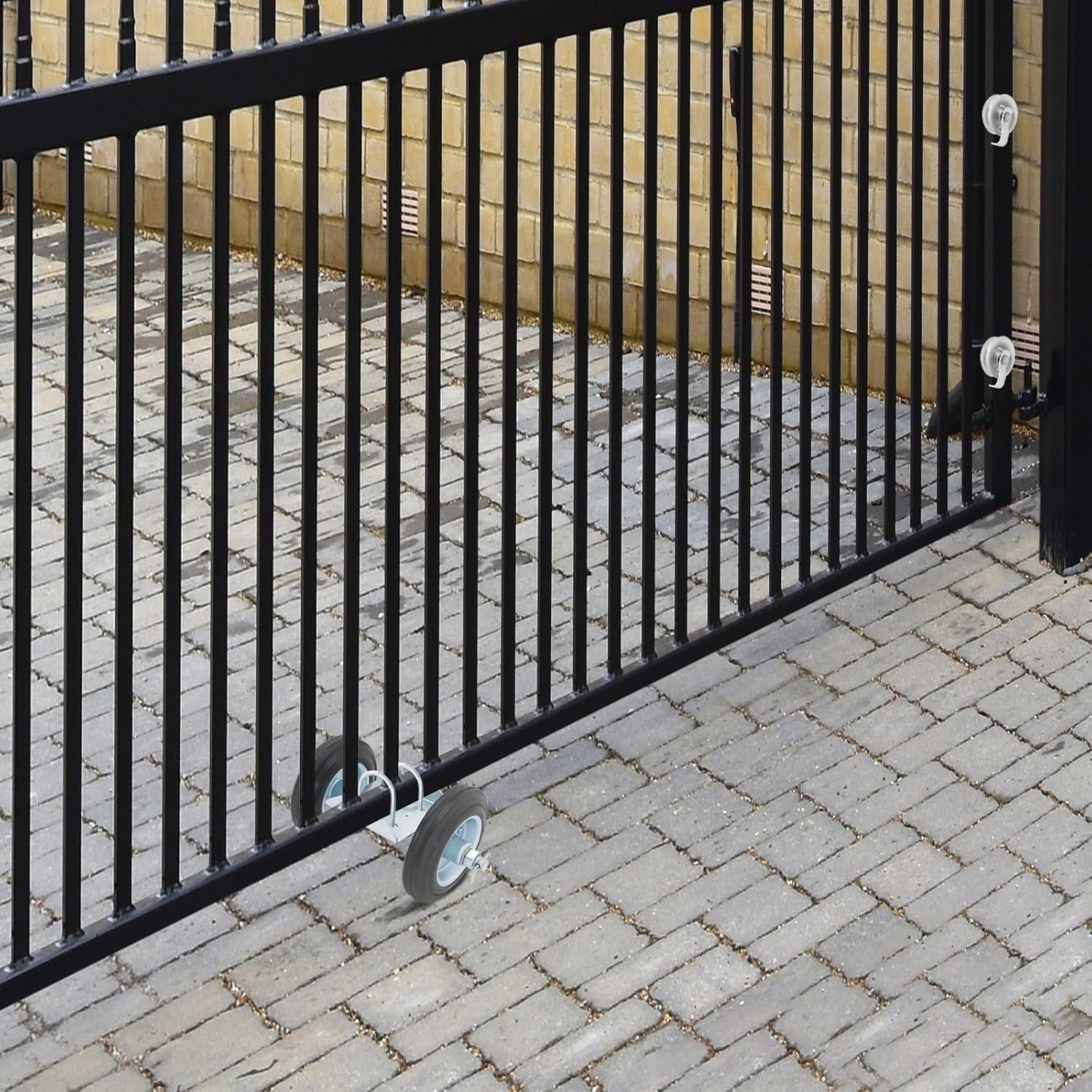 6.3" Sliding Gate Kit,Rolling Gate Hardware Kit Heavy Duty Sliding Gate Rollers for Farm Warehouse Doors,600 lbs