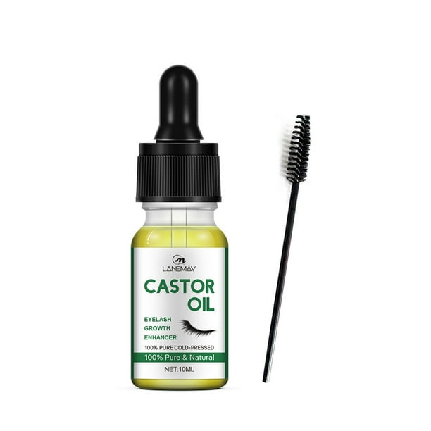 Suero de aceite de ricino para pestañas, aceite de ricino natural para el crecimiento de pestañas, espesante, más largo, nutritivo, potenciador del crecimiento del cabello de las pestañas y las cejas,