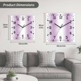 thumbnail image 5 of Light Purple White Wooden Wall Clock Silent Non Ticking, Gradient Solid Stripes Geometric Square Wall Clocks Battery Operated, Decor Clock for Home Office, Living Room, Kitchen, 10 Inch, 5 of 9