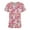Pink, variant on Ecqkame Women's Easter Scrub Tops Easter Eggs Bunny Rabbit Printed Working Uniform Blouse T-shirt Casual Short Sleeve V-neck Blouse Tops With Pocket Green XXL on Clearance