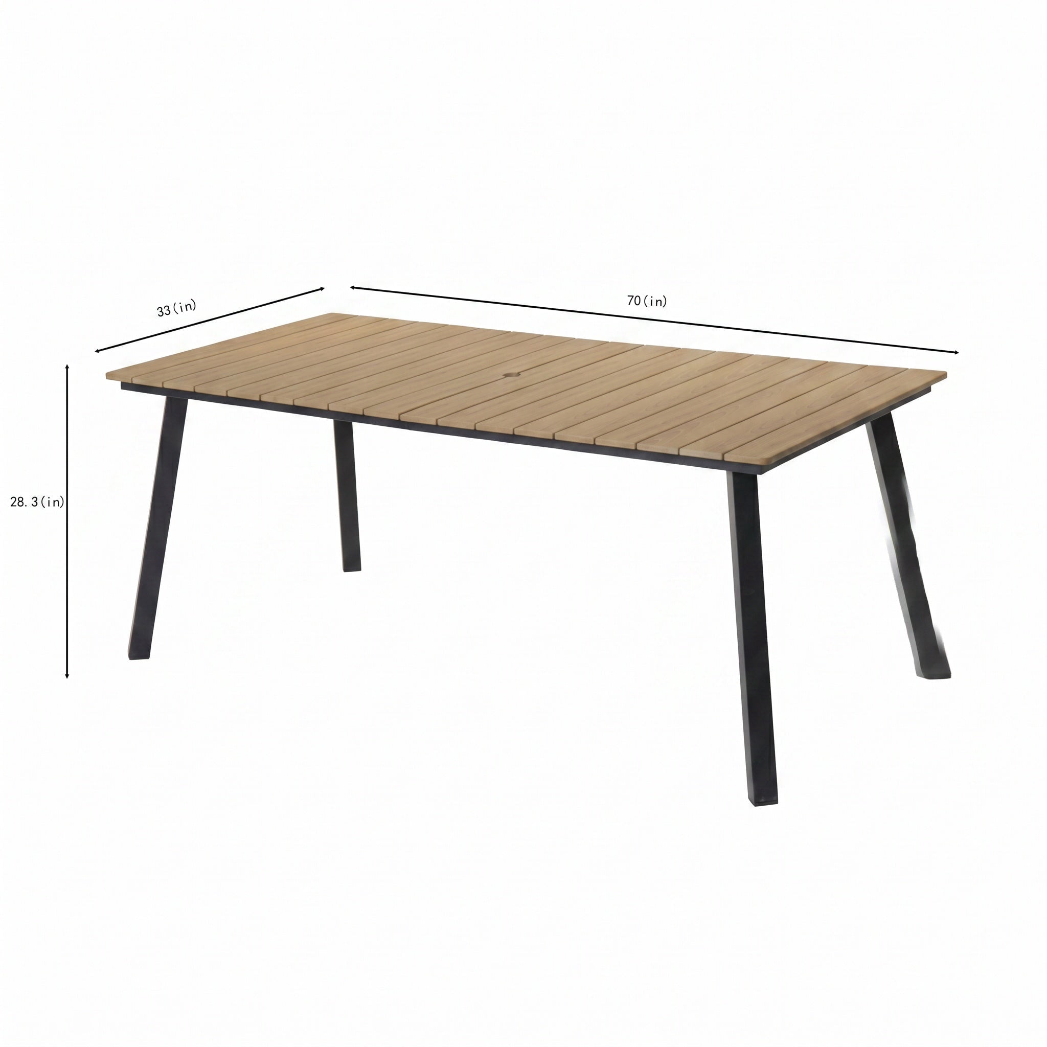 Sailvan Outdoor Dining Table Collection with Umbrella Hole, All-Weather Foldable & Square Options