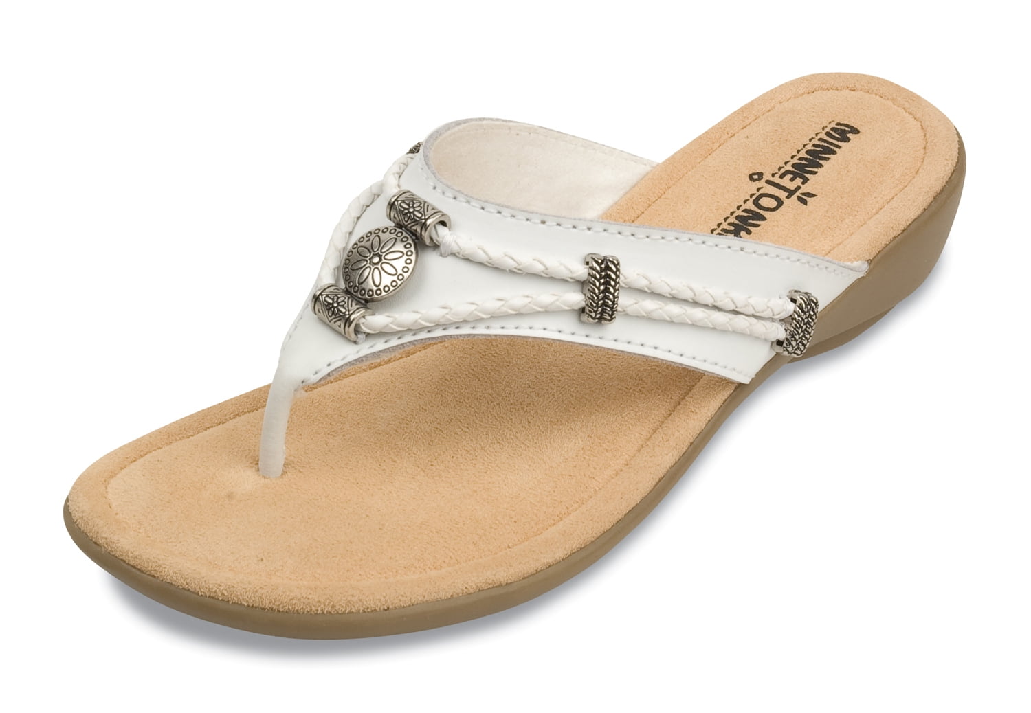 minnetonka white sandals