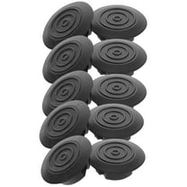 OFFIGAM Black Plastic Drain Hole Covers for Round Holes, 10pcs Plugs for Sinks, Bathtubs, and Drains