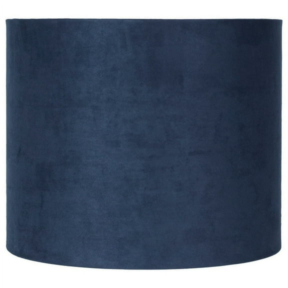 Classic Drum Suede Lamp Shade, Navy Blue, 8" to 16" Bottom Size 12"