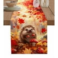 thumbnail image 7 of Fall Forest Mushroom Table Runner-Cotton Linen- 72 Inch Holiday Dresser Scarves, Orange Red Autumn Maple Leaf Watercolor Tablerunner for Kitchen Coffee/Dining Living Room Dinner Scarf Décor 13x72, 7 of 7