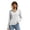 Gray, variant on Uaswgudfs Women's UPF 50 Sun Protection Hoodie with Extended Wide Brim Hat, Full Zip Lightweight Breathable UV Resistant Hiking Running Golf Athletic Jacket for Outdoor