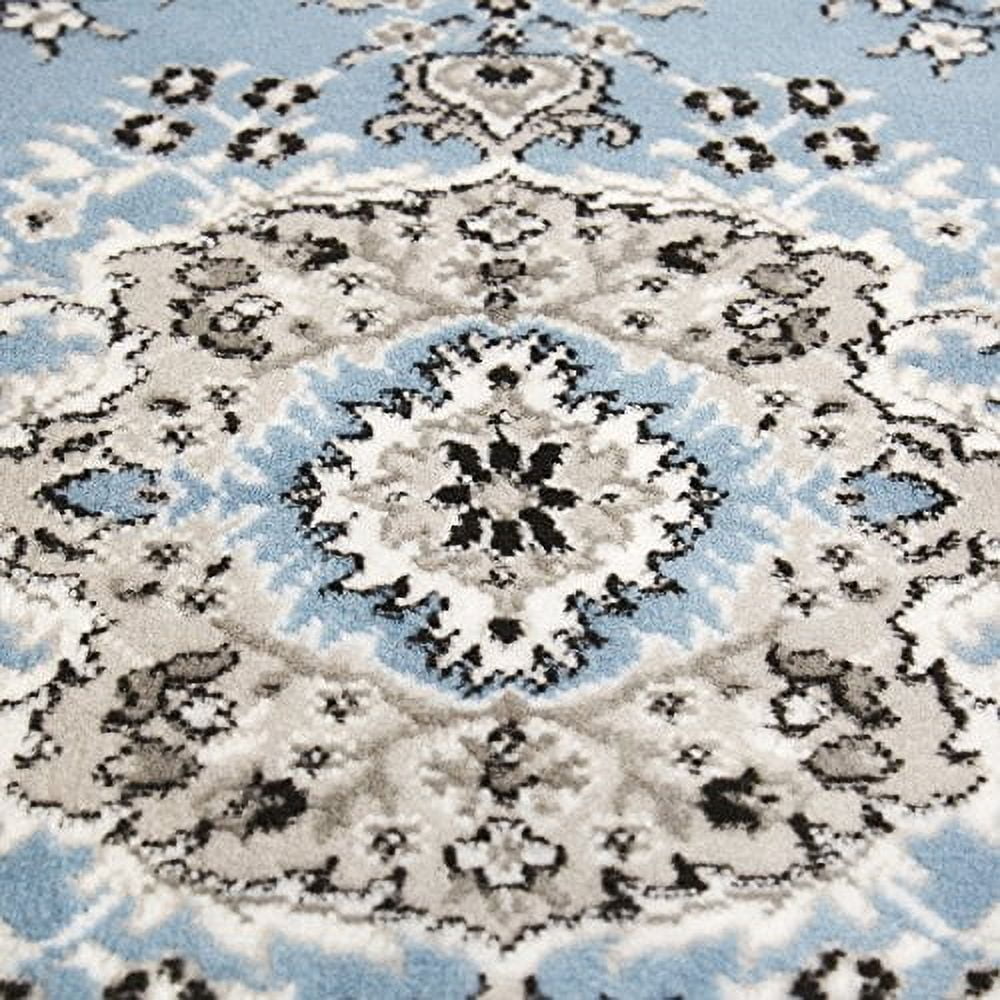 Home Dynamix Premium Sakarya Traditional Medallion Runner Area Rug, Blue/Grey, 1'9"x7'2"