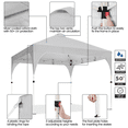 thumbnail image 5 of Yaheetech 10x10 FT Pop Up Canopy Tent with Roller Bag, Light Gray, 5 of 9