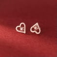 thumbnail image 4 of K-KED Rose Gold Plated 925 Sterling Silver Crystal Star Heart Stud Earrings-ROSE GOLD, 4 of 6