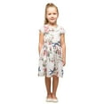 thumbnail image 5 of Baby Girl Casual Dress Peter Pan Collar Kids Summer Party Sleeveless Dresses in Floral White, Size 11-12, 5 of 6