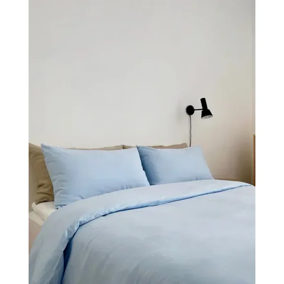 Pavish Export Cotton Duvet Cover In Sky Blue Washed Bedding Duvet Cover Set With 2 Pillow Case Cotton Double Comforter Cover Twin