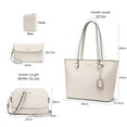 thumbnail image 6 of Lovevook Purses and Handbags for Women, Fashion Tote Satchel Shoulder Bag,Top Handle Satchel Bags Purse Set- 3pcs & Beige, 6 of 9