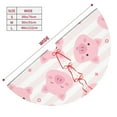 thumbnail image 5 of Kll 36" Christmas Tree Skirt Cartoon Pig Xmas Tree Skirts Mat For New Year Xmas Holiday Party Indoor Outdoor Home Decoration, 5 of 9