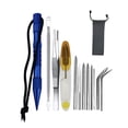 thumbnail image 1 of Soidarity Marlin Set Agujas de cordones Acero inoxidable Profesional Pequeña artesanía Costura Reutilizable Extraíble Tejer Pin Trabajo de cuero carpas 12 Piezas Azul Soidarity OD023335-13B, 1 of 6