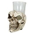 thumbnail image 6 of Set Of 4 Gothic Graveyard Macabre Grinning Evil Skull Shot Glass Holder Figurine, 6 of 9