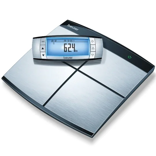 Báscula Diagnóstica Beurer BF105 Análisis Segmentado del Cuerpo 8 Electrodos Memoria 10 Usuarios Bluetooth
