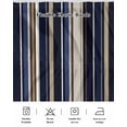 thumbnail image 5 of Blue and Brown Geometric Stripe Pattern Wrap Around Bed Skirts for California King Bed 18" Drop,Bed Skirt with Adjustable Elastic Belt Dust Ruffle Bed Valance for Bedroom Hotel Luxury Bed Frame Cover, 5 of 7