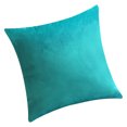 thumbnail image 3 of Funda de almohada cuadrada de terciopelo con forma de almohada, funda de almohada decorativa para sofá de color sólido, azul lago sidaley HA003042-02, 3 of 6