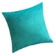 thumbnail image 3 of Funda de almohada cuadrada de terciopelo con forma de almohada, funda de almohada decorativa para sofá de color sólido, azul lago Vogacara HA003042-02, 3 of 6