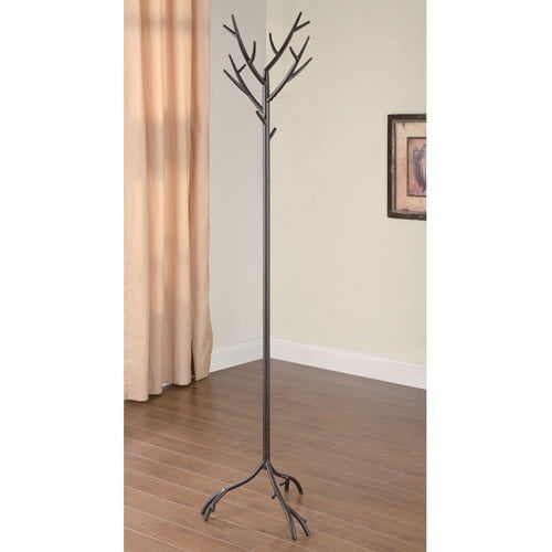 Coaster Dark Brown Metal Coat Rack Tree Design