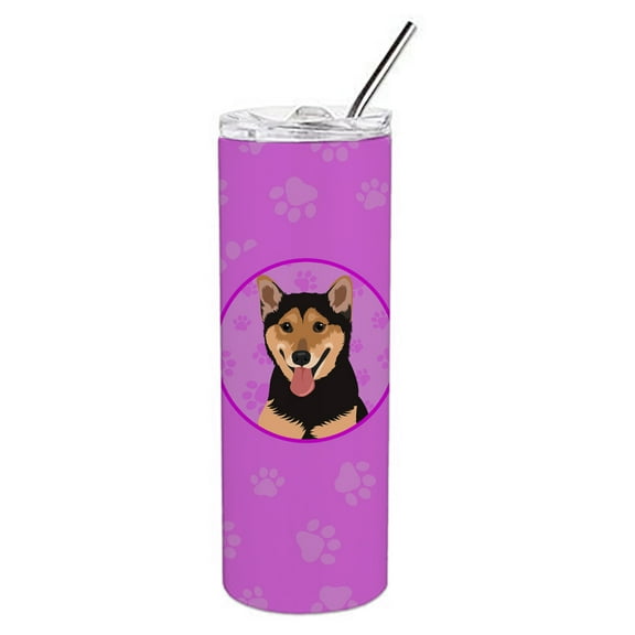 Carolines Treasures WDK1420TBL20 Shiba Inu Black and Tan Stainless Steel 20 oz Skinny Tumbler Pink 20 oz multicolor