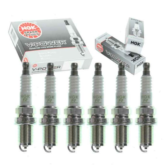 6 pc NGK V-Power Spark Plugs compatible with Isuzu Rodeo Sport 3.2L V6 2003
