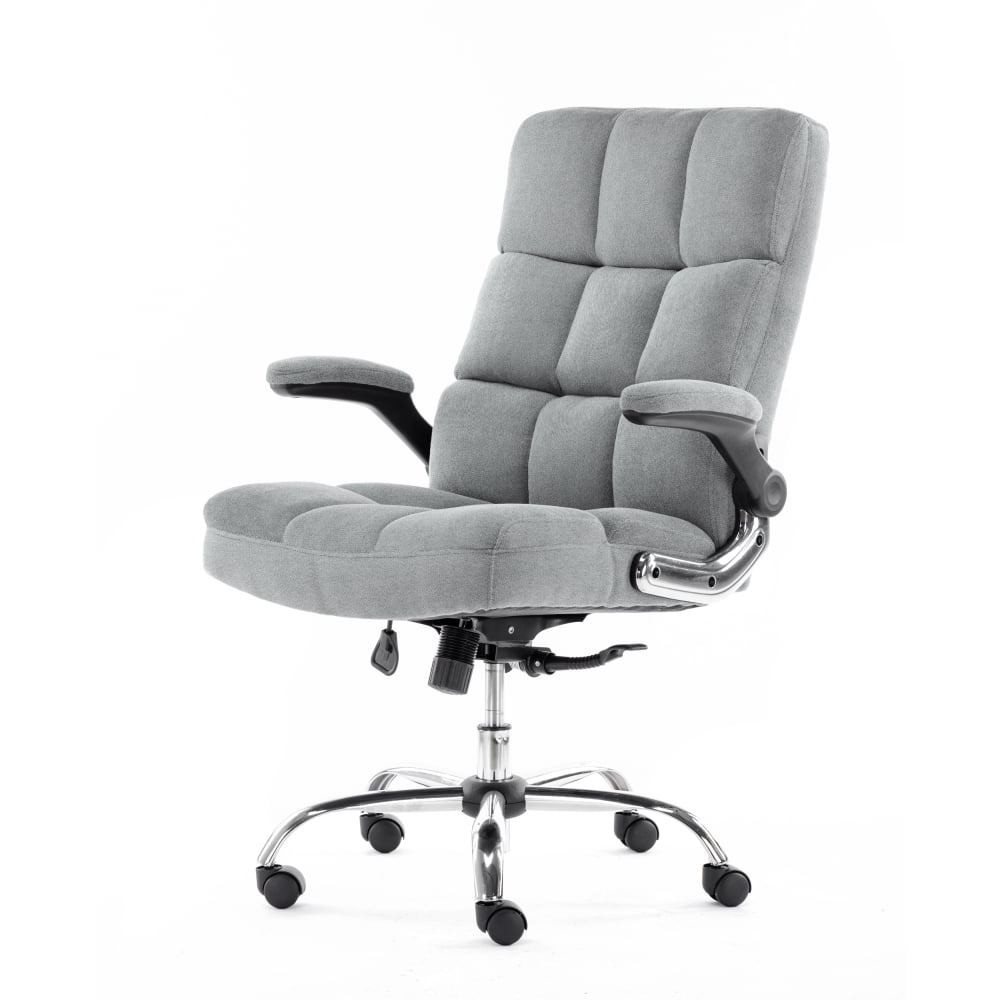 ALEKO Upholstered Fabric Luxury Office Chair - Gray - Walmart.com