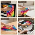 thumbnail image 5 of 4 Pcs Funny Kitchen Towels,Rainbow Tie Dye Mandala Pattern Microfiber Dish Towels,Kitchen Tea Towels,Kitchen Towel Set (18" X 26"), 5 of 7