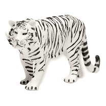 Zaga Toys, White Male Tiger, Hand-Painted Decorative Figurine