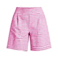 thumbnail image 6 of Yutgune Womens Bermuda Shorts High Waisted Elastic Back Wide Leg Plaid Summer Shorts with Pockets, 6 of 6